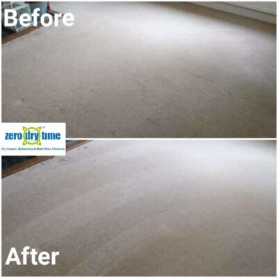 Dry Carpet Cleaning before and after