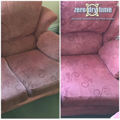 Zero dry time sofa cleaning.