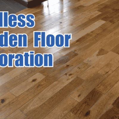 Sandless wood floor restoration.