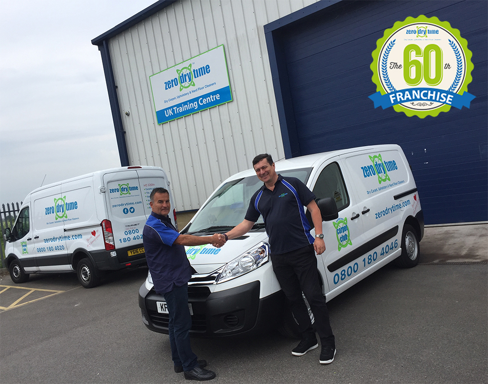 Zero Dry Time branded vans - professional commercial cleaning team